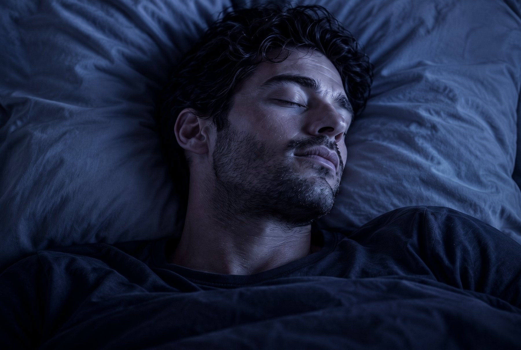 A man sleeping peacefully